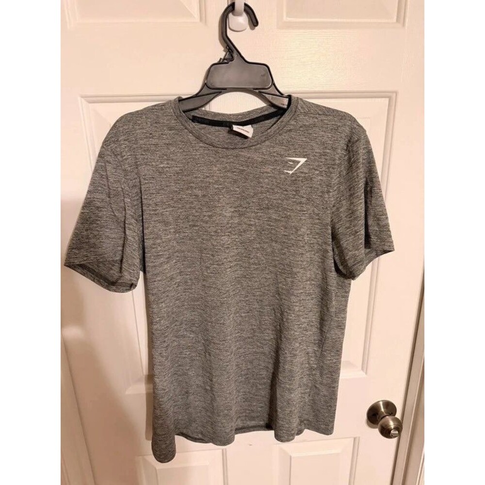 Gymshark Men Arrival T-Shirt Large Grey Marl Performance Workout Gym Shirt